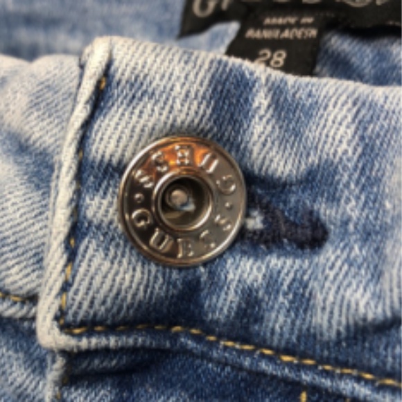 LIKE NEW GUESS LOS ANGELES POWER CURVY SKINNY JEANS 28x28 ⭐️ - Picture 7 of 14